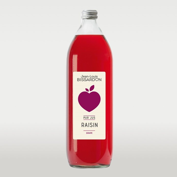 Jus de raisin - 100% Pur Jus - Bissardon - 1L