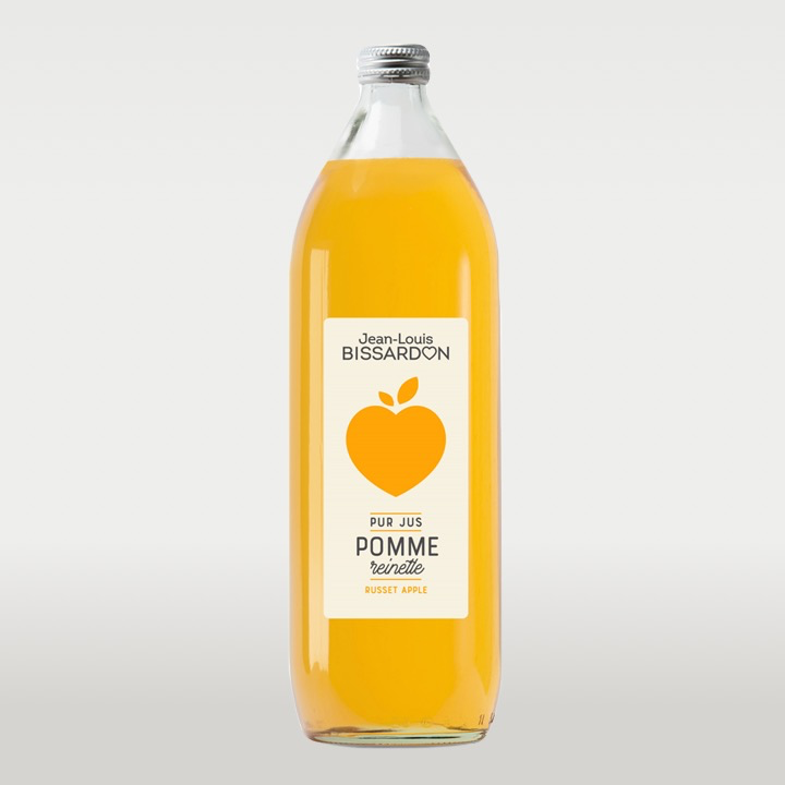 Jus de pomme reinette - 100% Pur Jus - Bissardon - 1L