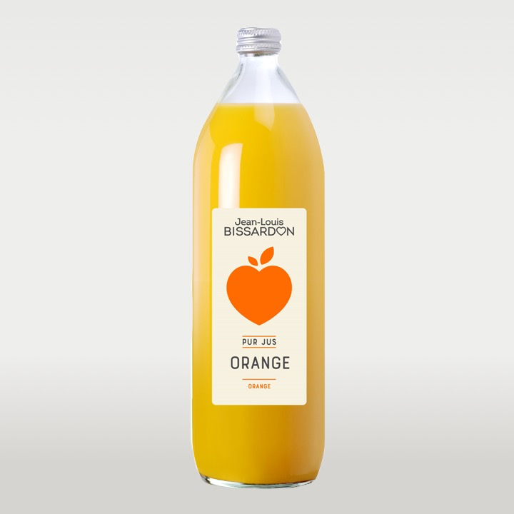 Jus d'orange - 100% Pur Jus - Bissardon - 1L
