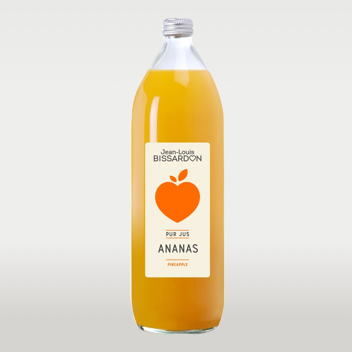 Jus d'ananas - 100% Pur Jus - Bissardon - 1L