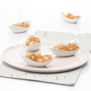 Duo de Tartares au Saumon et Noix de Saint-Jacques