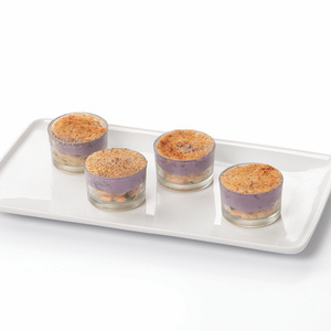 Verrine de Saumon et Purée Vitelotte