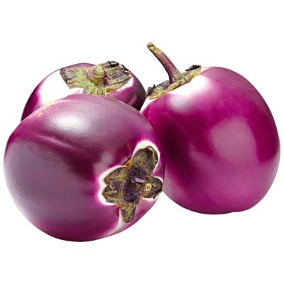 Aubergine Ronde - 1 Kg (2 Pièces)