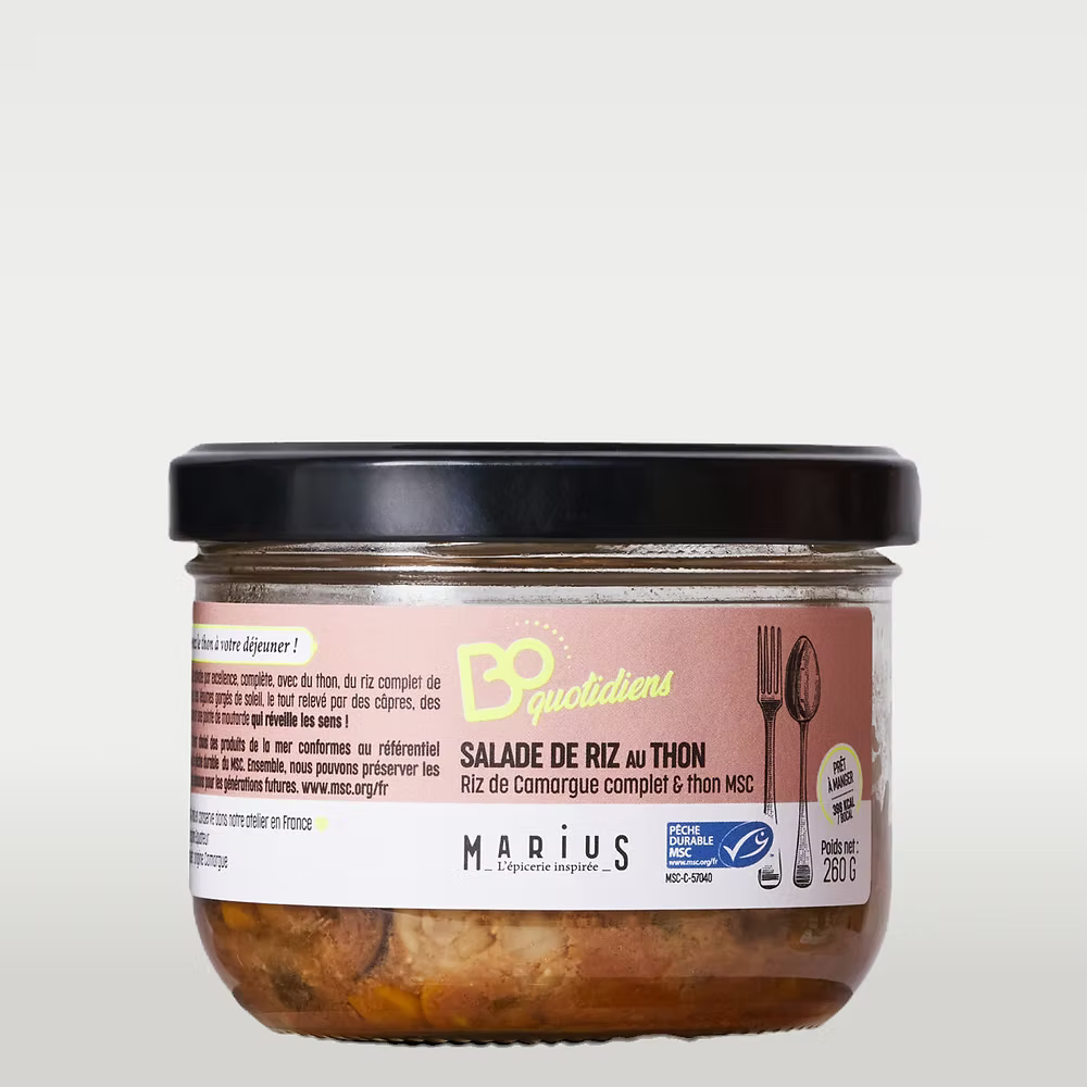 Salade de riz de Camargue complet & thon 260 Gr - Marius
