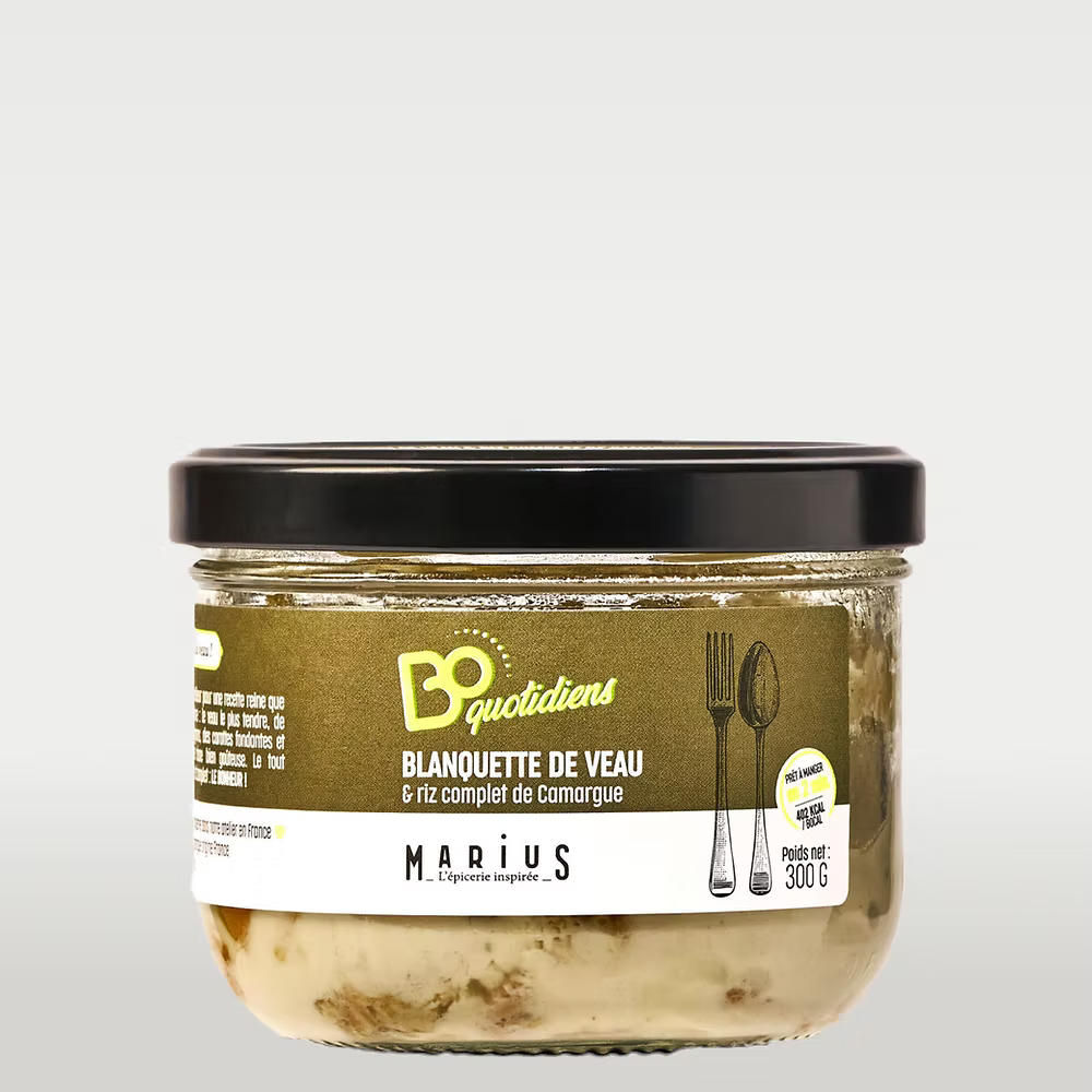 Blanquette de veau & riz complet de Camargue 300 Gr - Marius