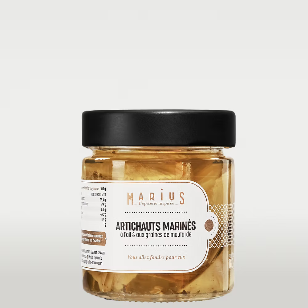 Artichauts marinés à l'ail 160 Gr - Marius