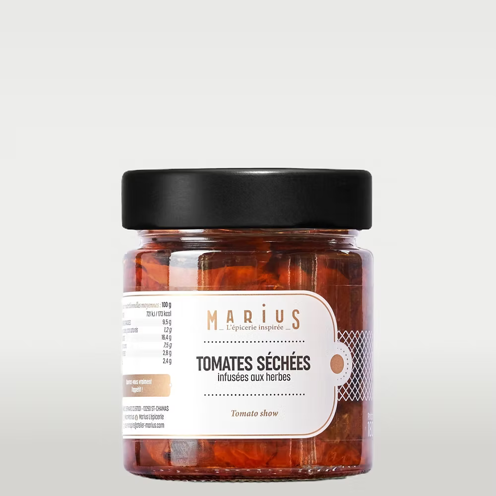 Tomates séchées infusées aux herbes 180 Gr - Marius