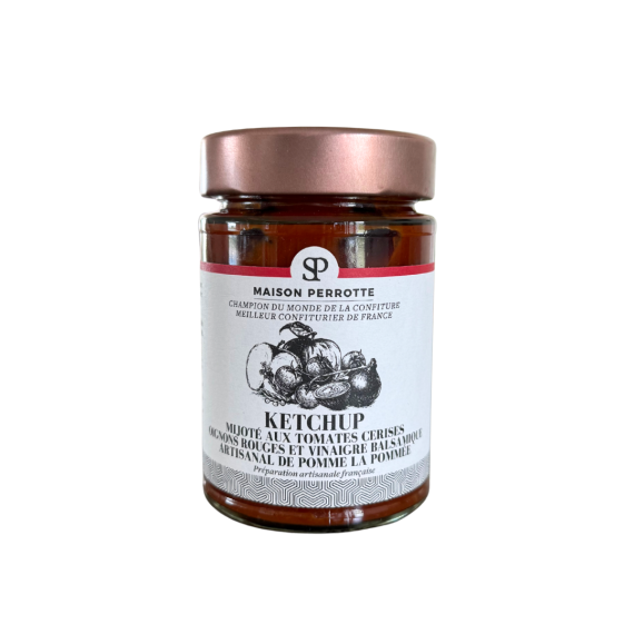 Ketchup mijoté aux Tomates Cerises - Perrotte - 210 Gr