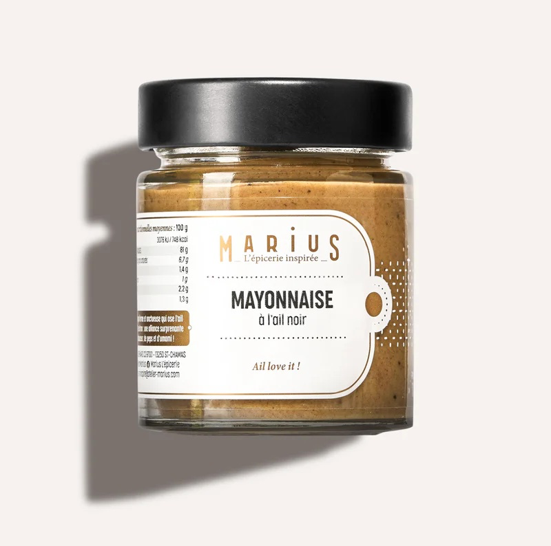 Mayonnaise à l'ail noir 120 Gr - Marius