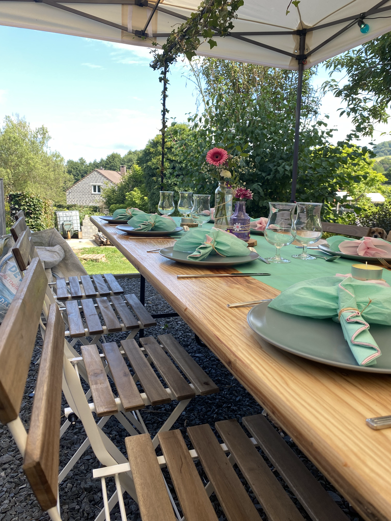 Table Brasseur en pin 70 x 220 cm