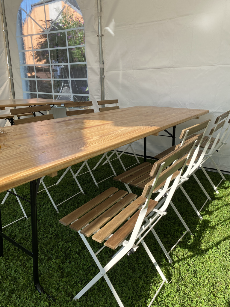 Chaise Guinguette Blanc et Bois