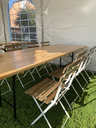 Chaise Guinguette Blanc et Bois