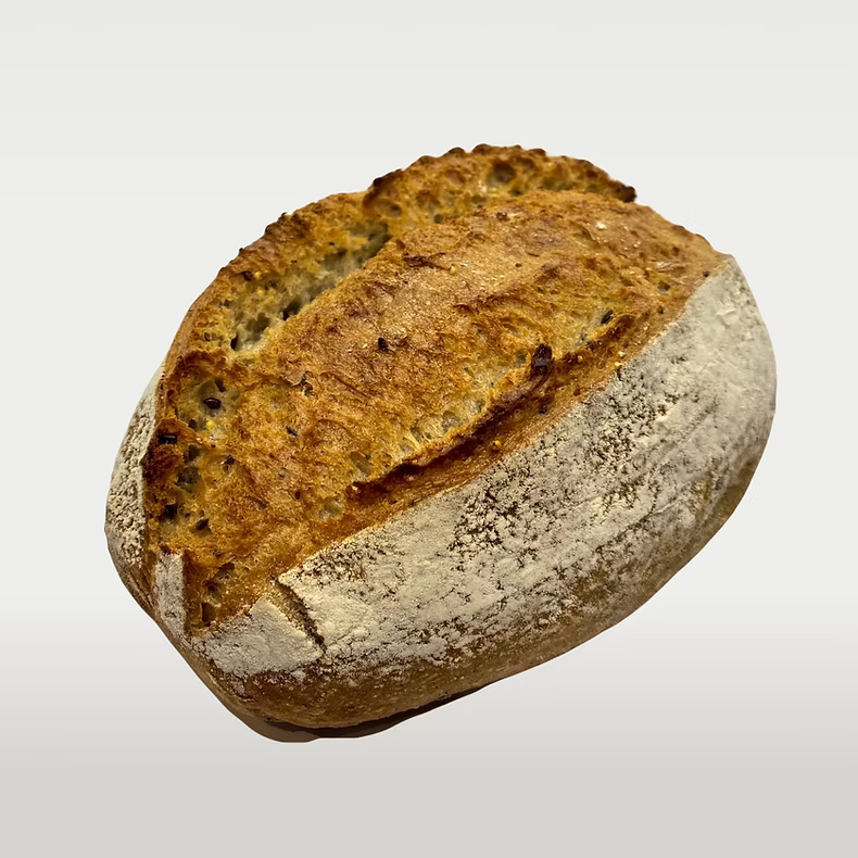 Pain 5 céréales 520 gr - Au Levain - Artisanat Certifié (En tranches)