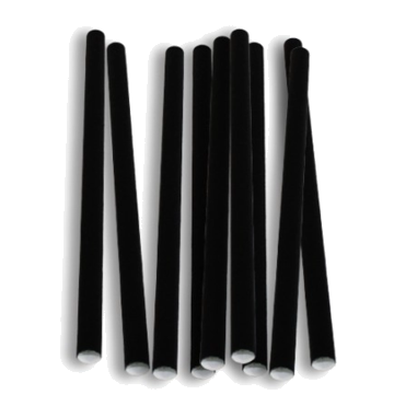 Chalumeau Papier Noir - Pailles ∅8 mm x 15 cm - 250 pièces